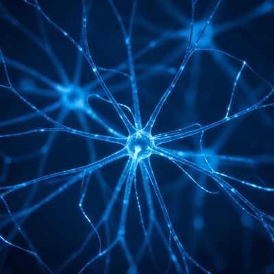 Illustration of a neuron network representing neuroplasticity